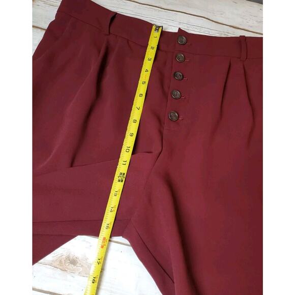 Anthropologie Womens 16 High Rise Sasha Pants Straight Leg Button Fly Pleated - Picture 12 of 15